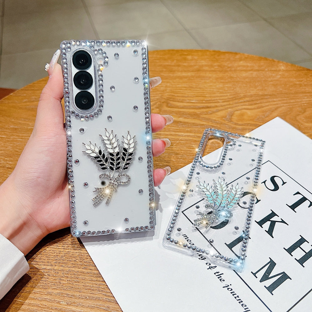 Diamond Leaves TPU (Soft) Handmade Bling Phone Case - Samsung Z Fold 6