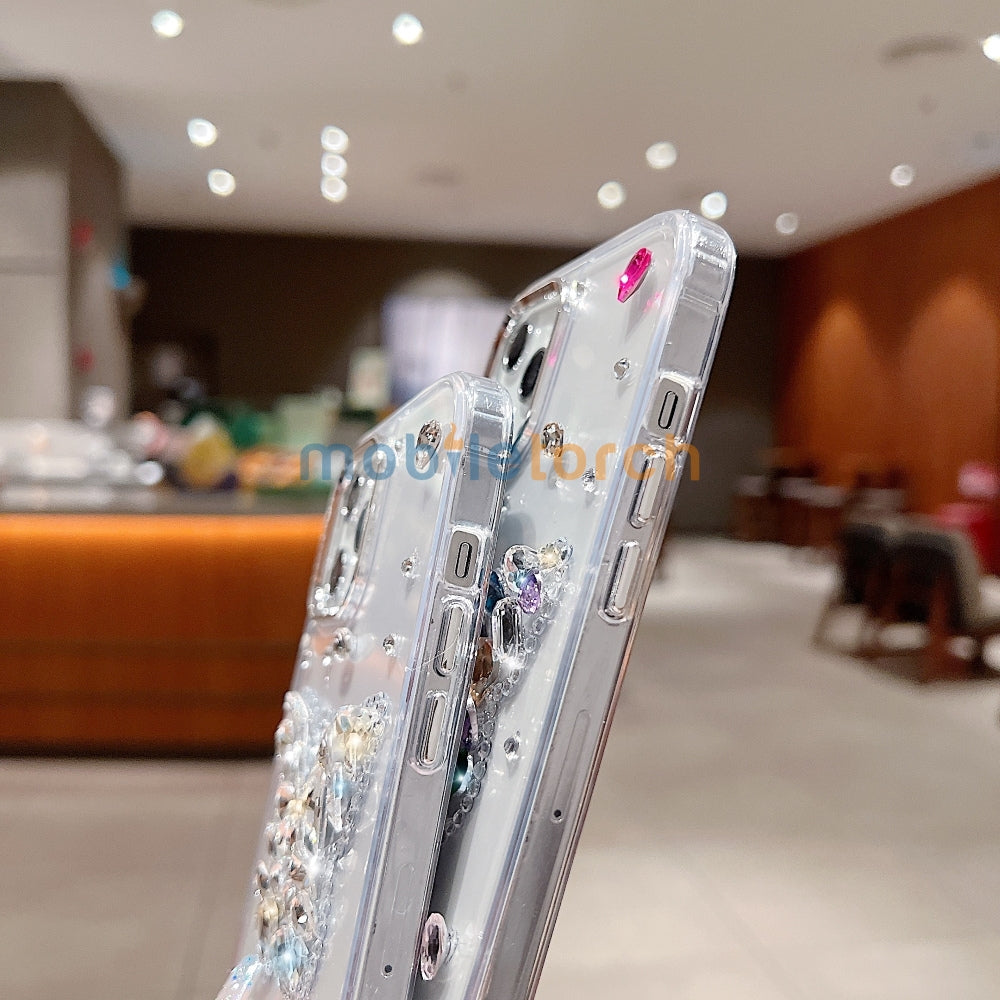 Diamond Stone Butterfly TPU (Soft) Phone Case - iPhone 14 Pro