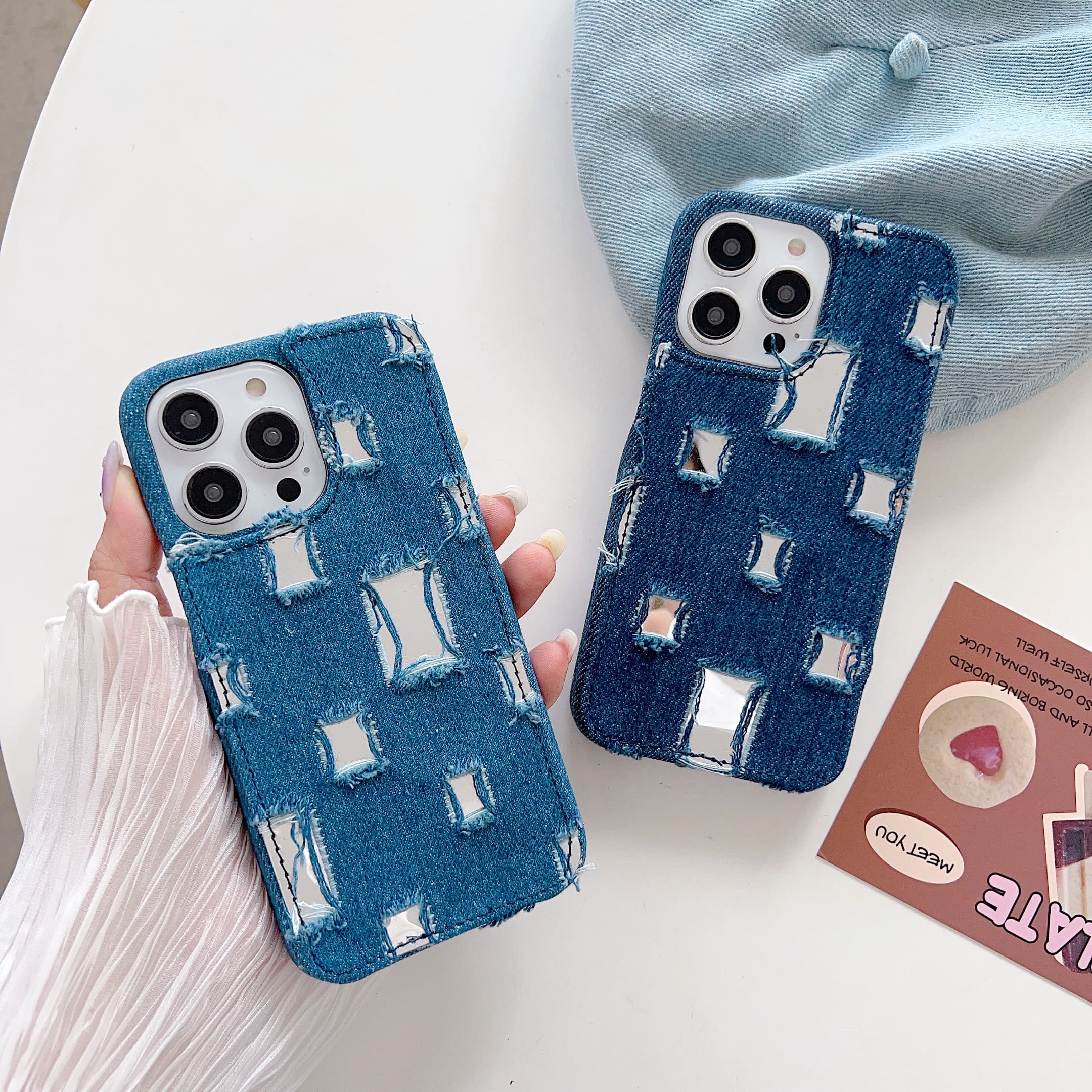 Distressed Denim Fashion Jeans Case