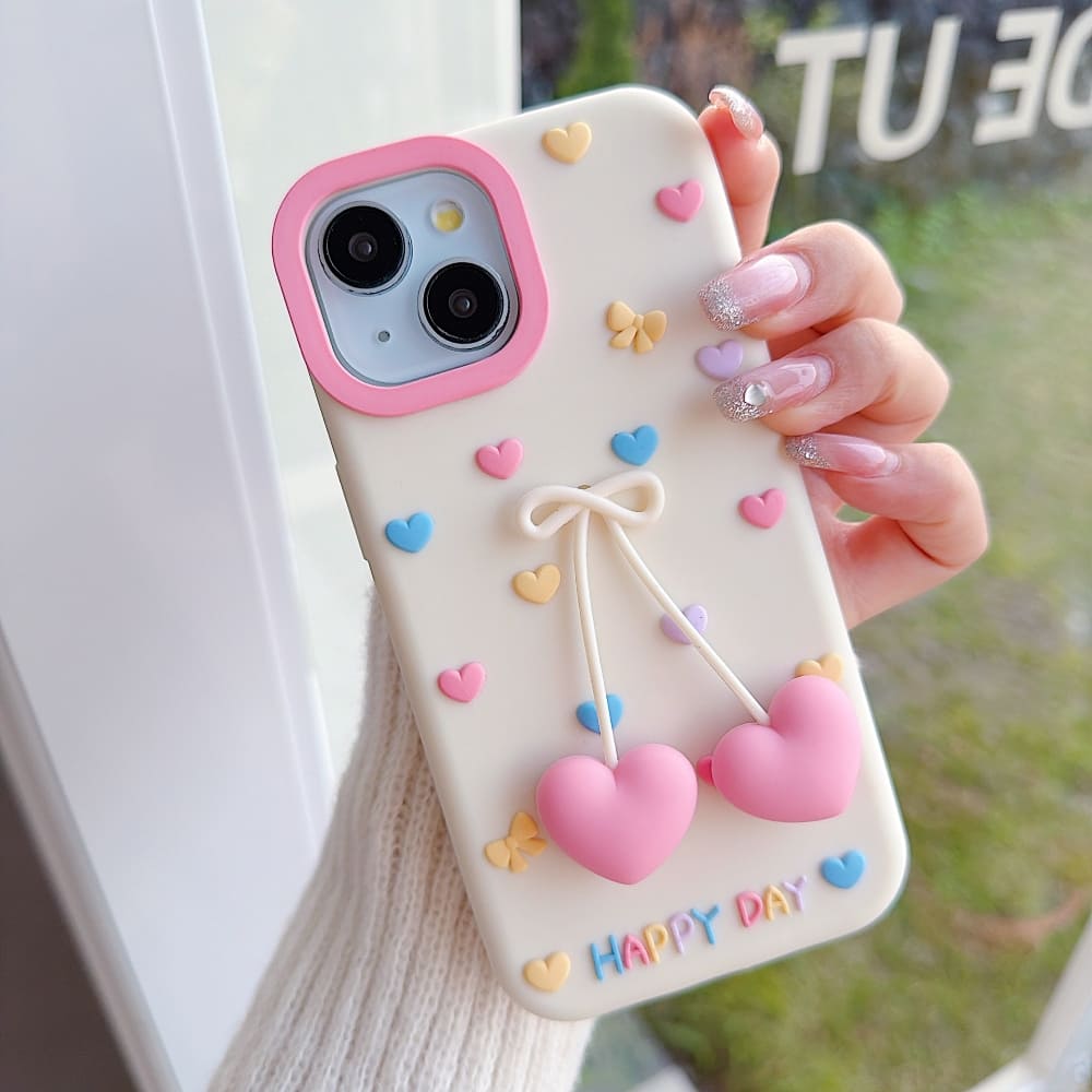 Dreamy Hearts Charm Phone Case