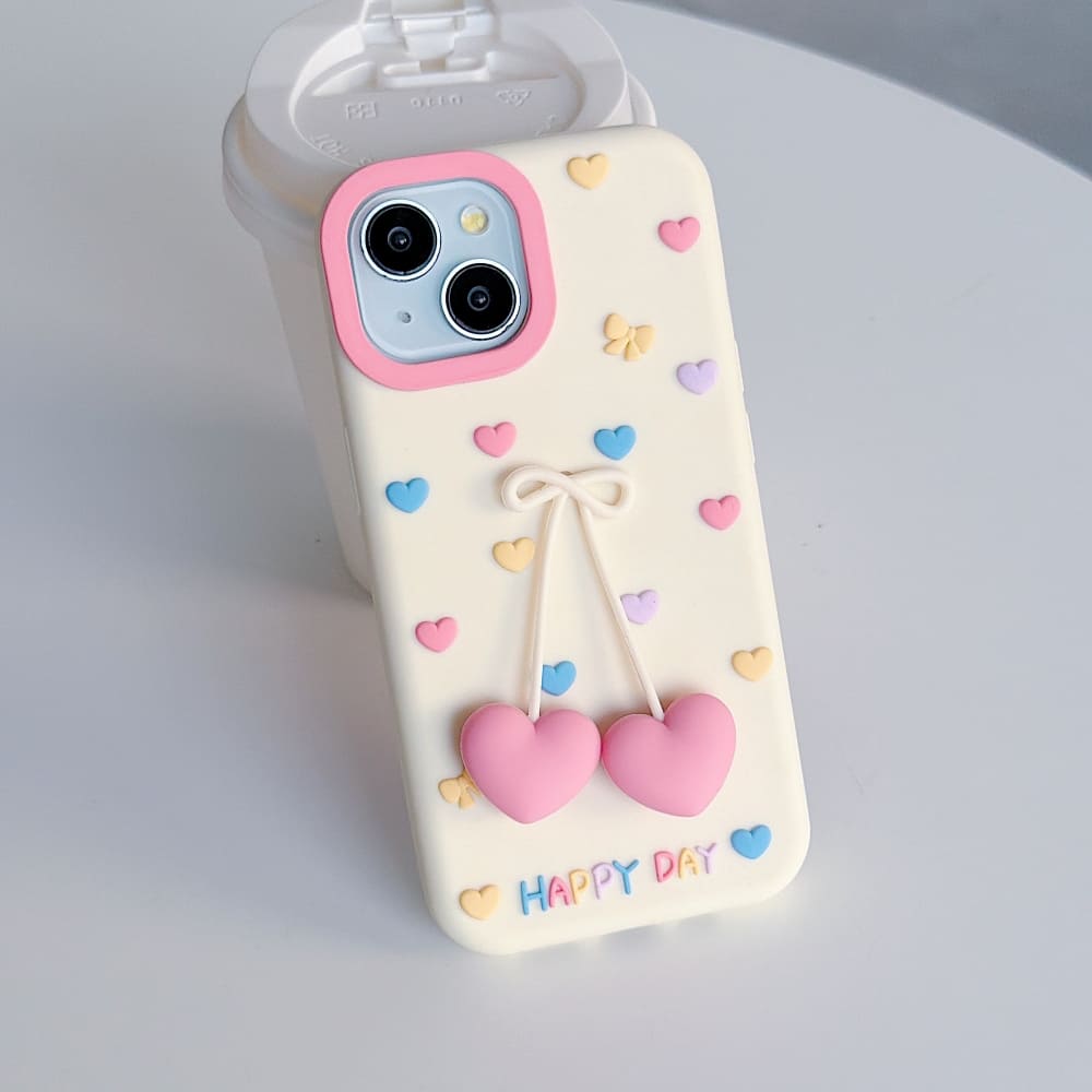 Dreamy Hearts Charm Phone Case