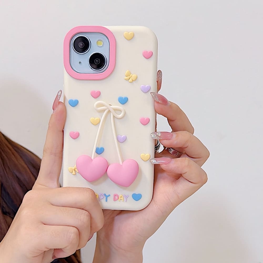 Dreamy Hearts Charm Phone Case