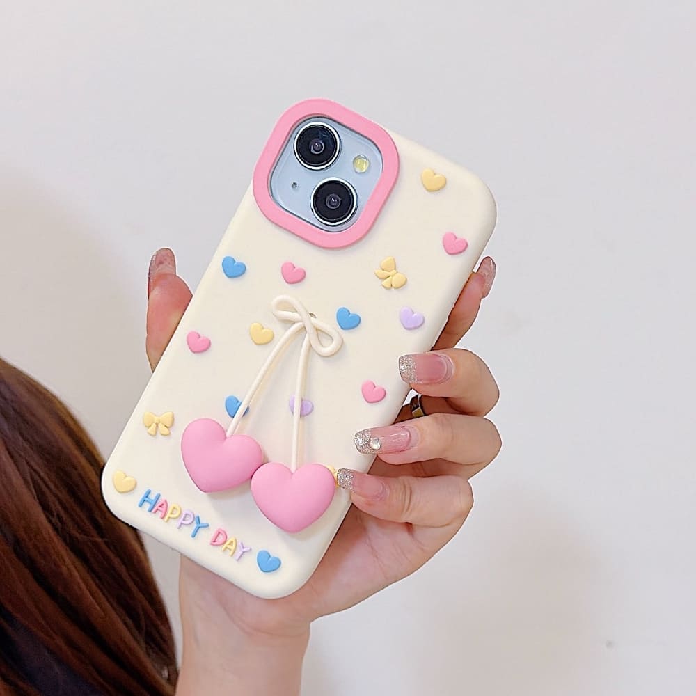 Dreamy Hearts Charm Phone Case