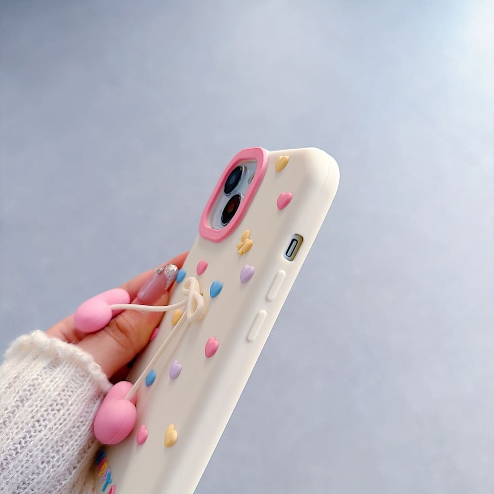 Dreamy Hearts Charm Phone Case