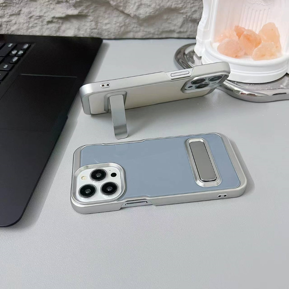 Electroplated Metal Kickstand Phone Case