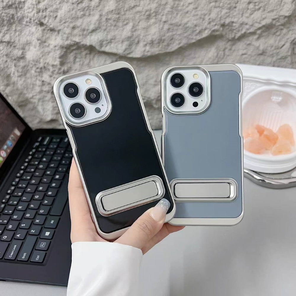 Electroplated Metal Kickstand Phone Case