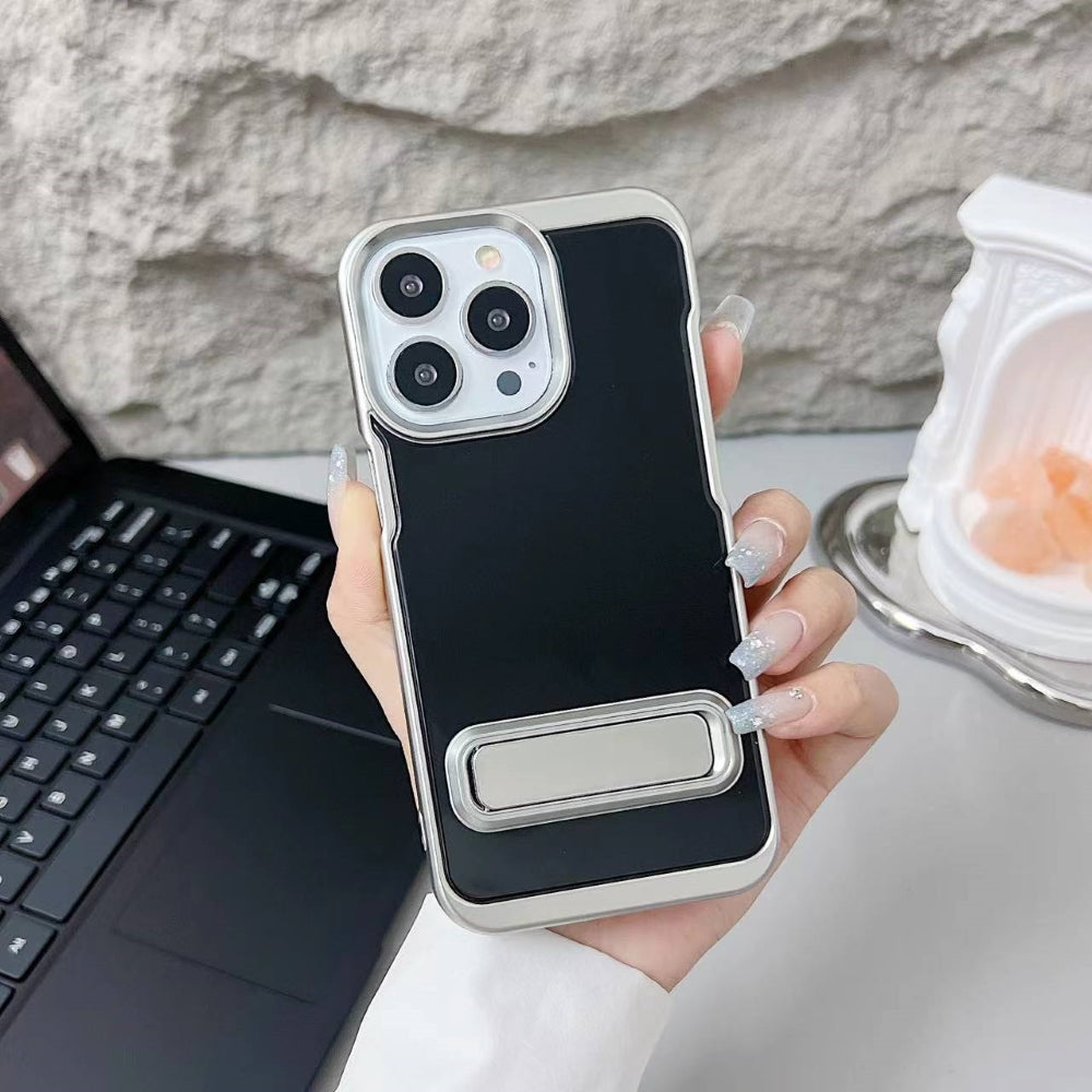 Electroplated Metal Kickstand Phone Case