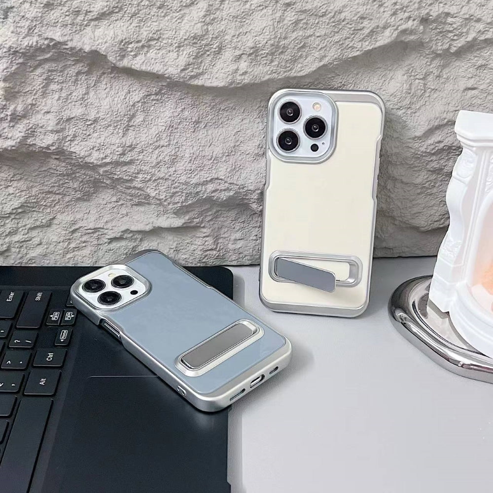 Electroplated Metal Kickstand Phone Case