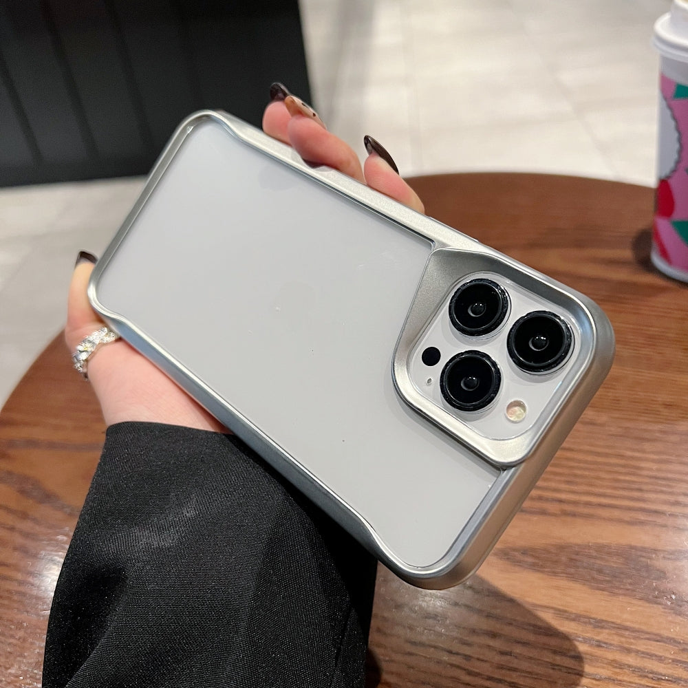 Electroplated Frame Transparent Phone Case