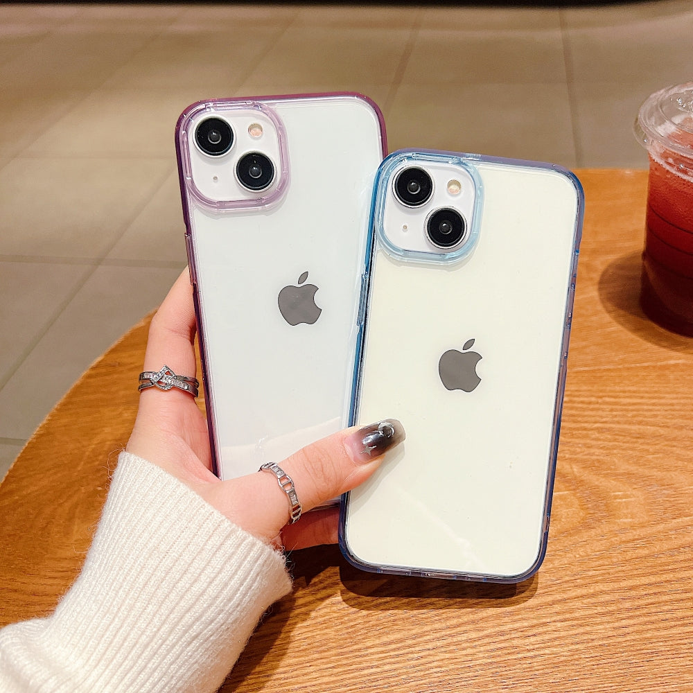 Electroplating PC(Hard) Transparent Case with Colorful Border - iPhone 12  Pro