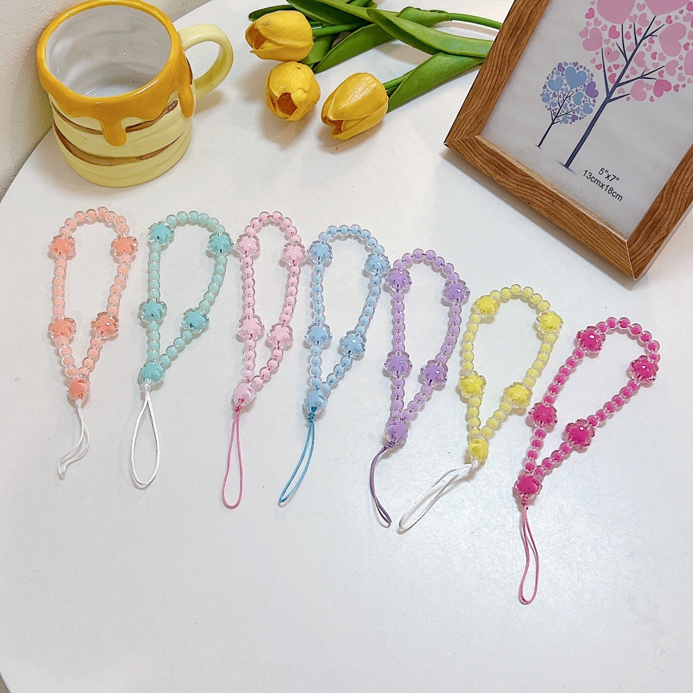 Fashion Flower Crystal Beaded Phone Charm | Bracelet | Handbag Charm