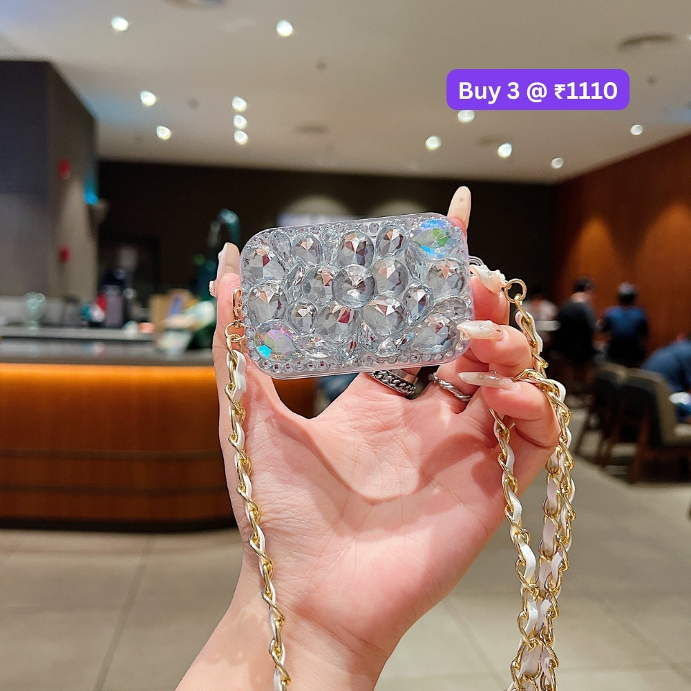 Five Petals Flower Pattern Universal Stand with Crystal Bracelet