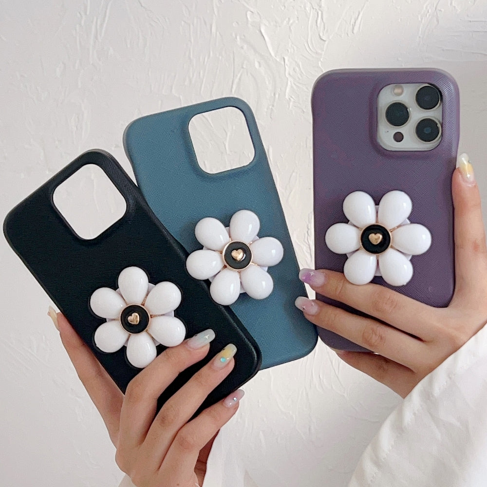Flower Stand Shockproof PC (Hard) Cover - iPhone 14 Pro