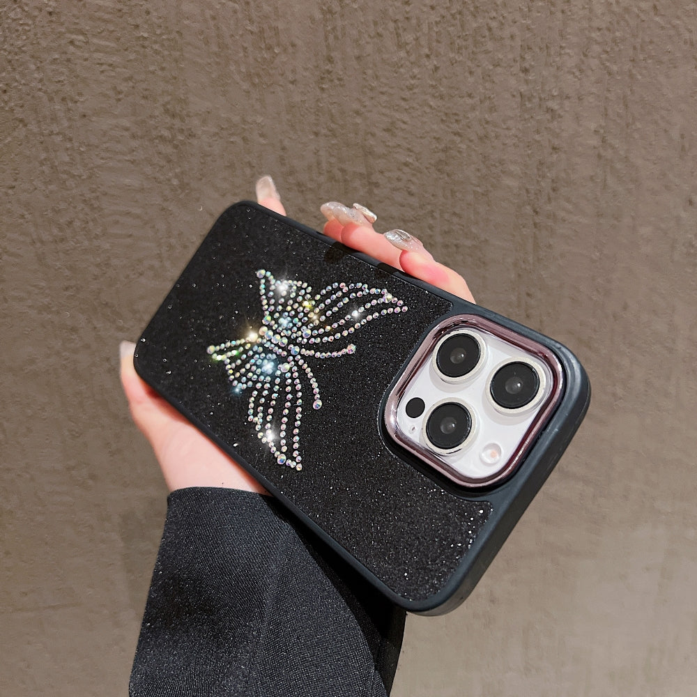 Glitter Butterfly Plating TPU (Soft) | PC (Hard) Phone Case - iPhone 16 Pro Max