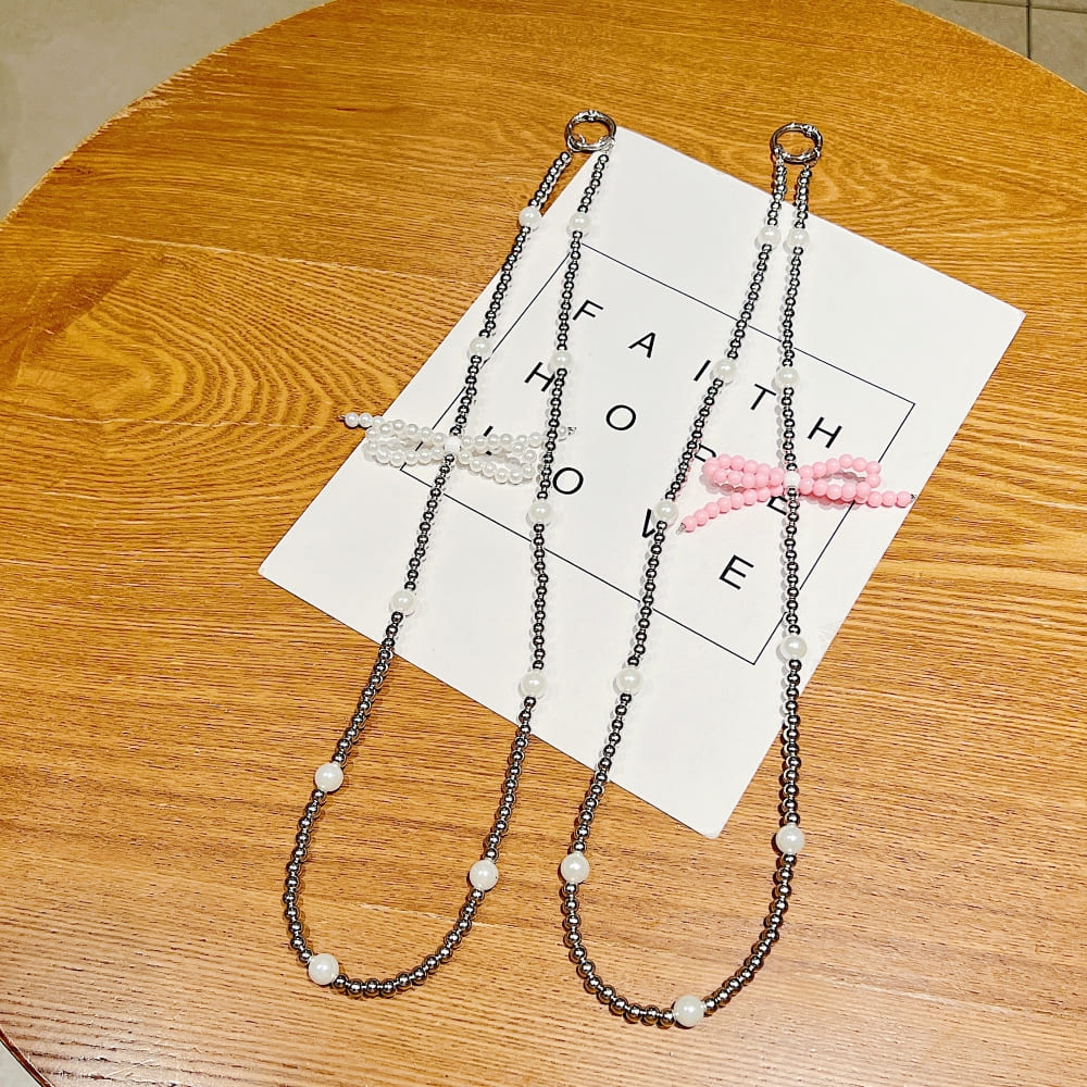 Grace Bow Charm Phone Chain | Phone Strap