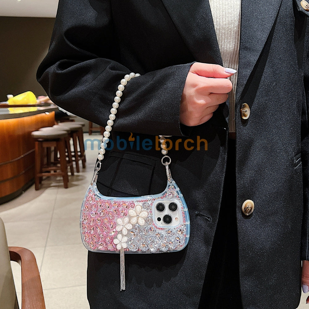 Handmade Flower Diamond Phone Case - iPhone 13 Pro Max