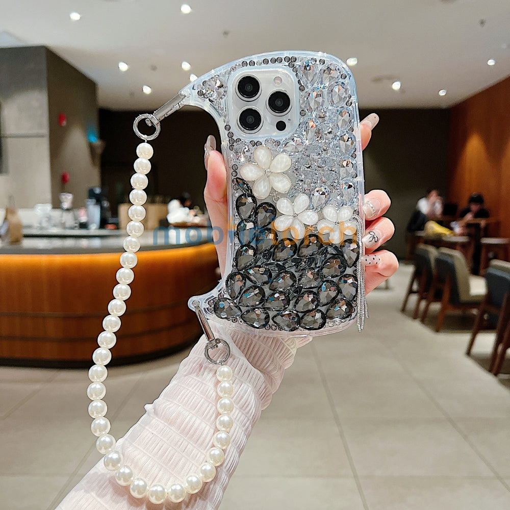 Handmade Flower Diamond Phone Case - iPhone 13 Pro Max