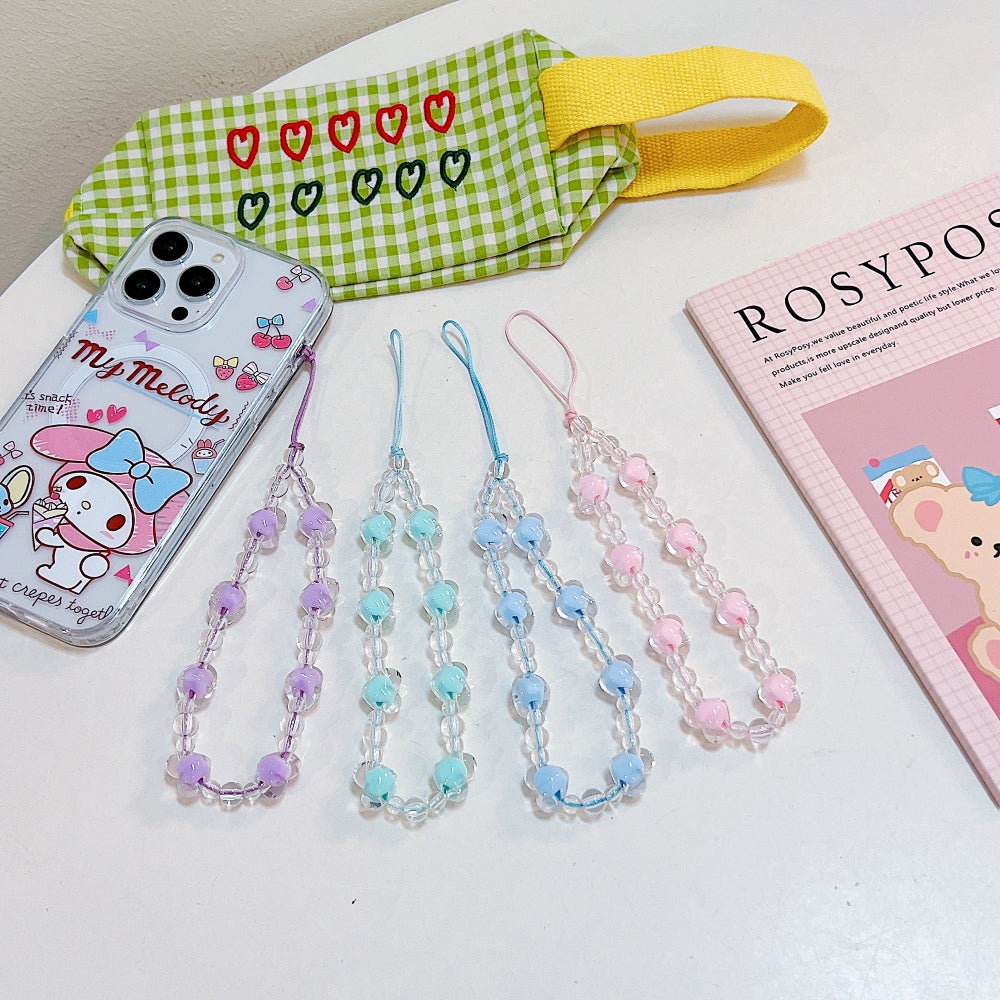 Heart Beaded Acrylic Phone Charm | Bracelet | Handbag Charm
