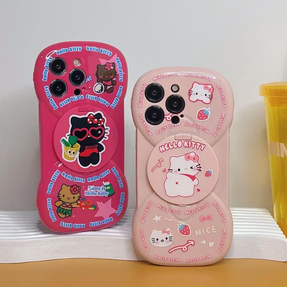 Hello Kitty TPU Case With Mirror Stand - iPhone 14 Pro