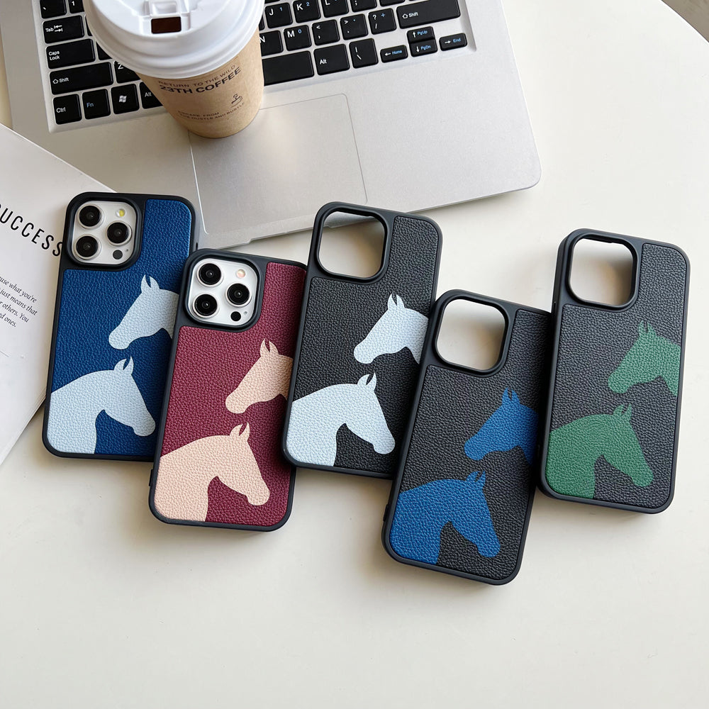 Horse Color Printed Shockproof Phone Case