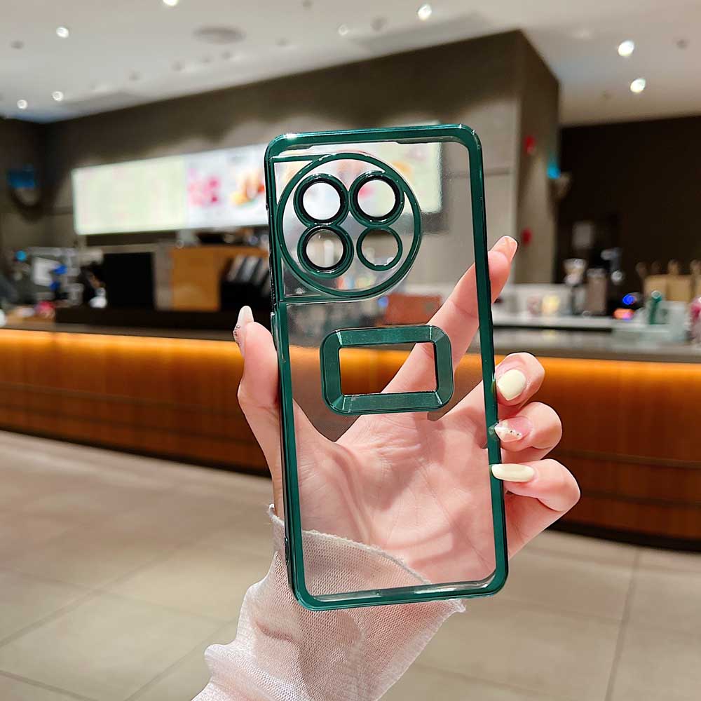 Transparent Chrome Ring Camera Protection Case - Mi A1