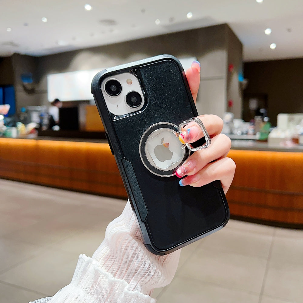 Multilayer Military Defense Ring Holder Cover - iPhone 15 Pro