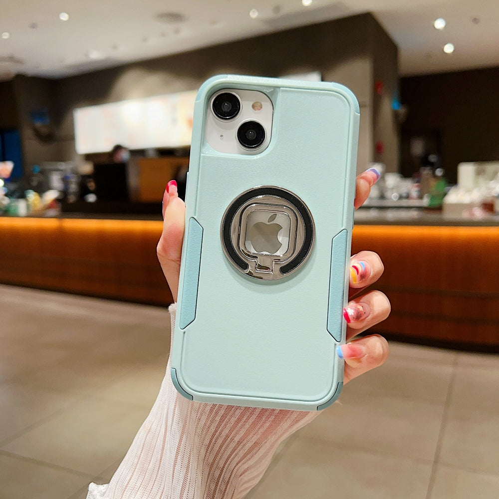 Multilayer Military Defense Ring Holder Cover - iPhone 15 Pro