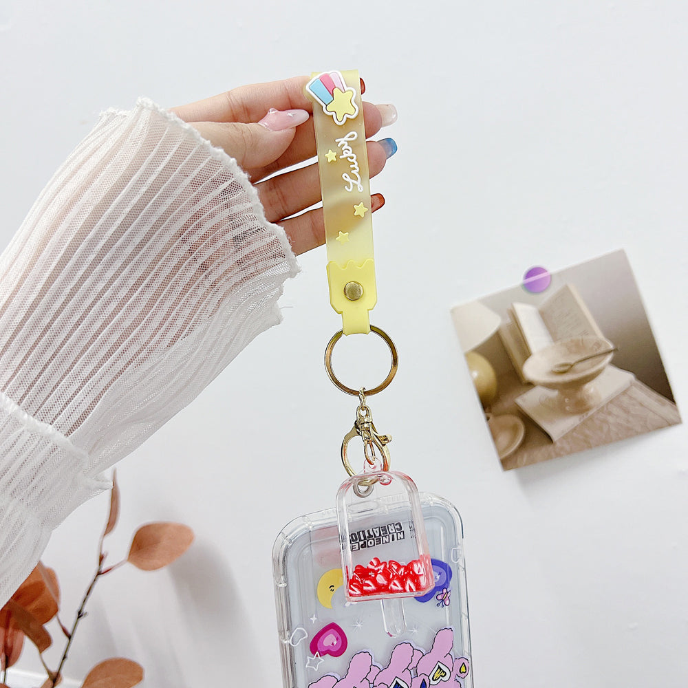Liquid Cartoon Ice Cream Keychain | Bag Charm