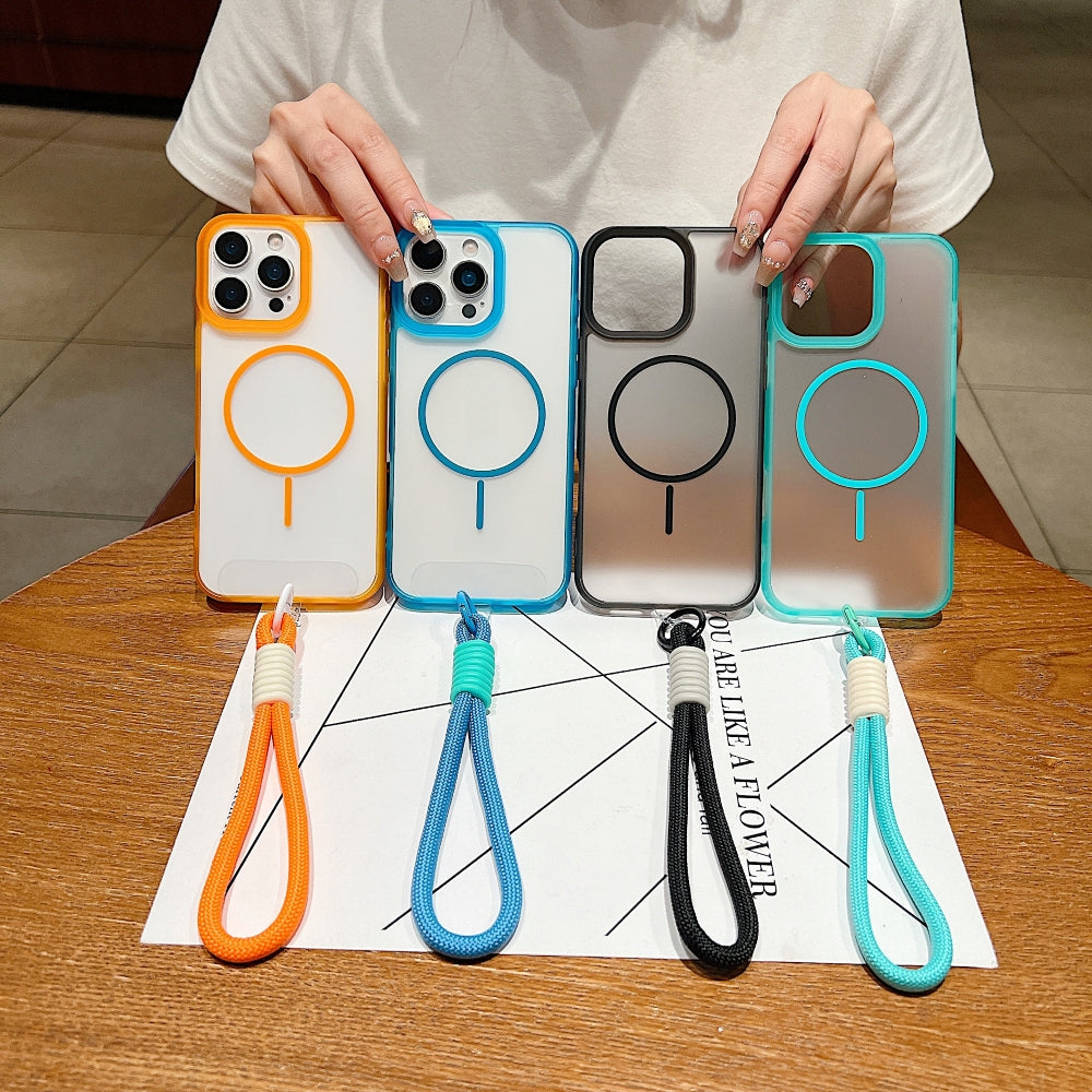Jelly Color Transparent Magnetic Charging Phone Case