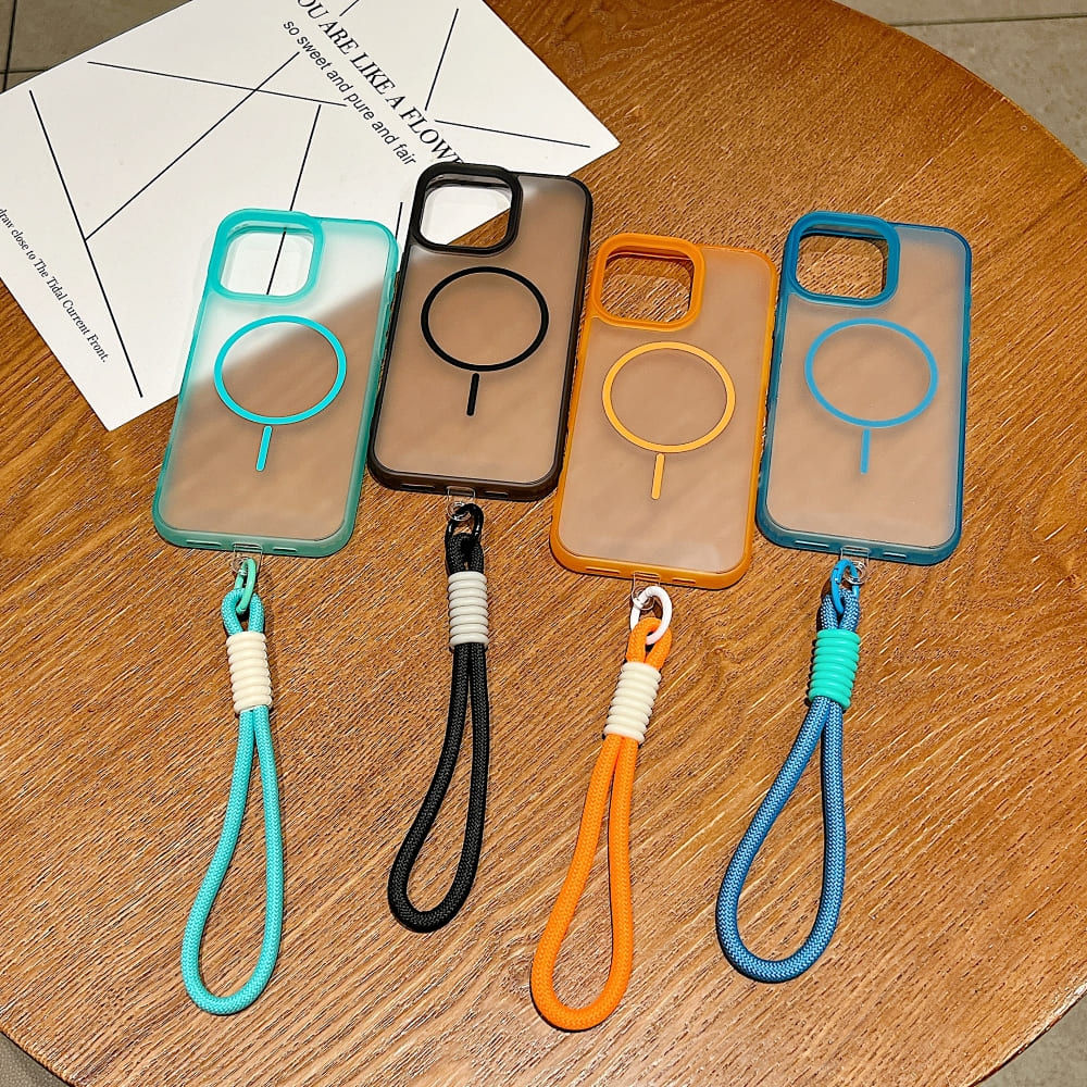 Jelly Color Transparent Magnetic Charging Phone Case