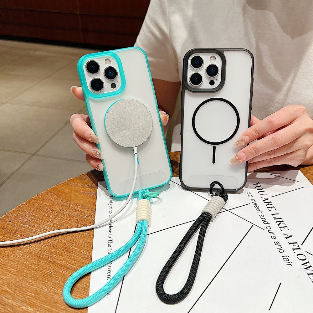 Jelly Color Transparent Magnetic Charging Phone Case