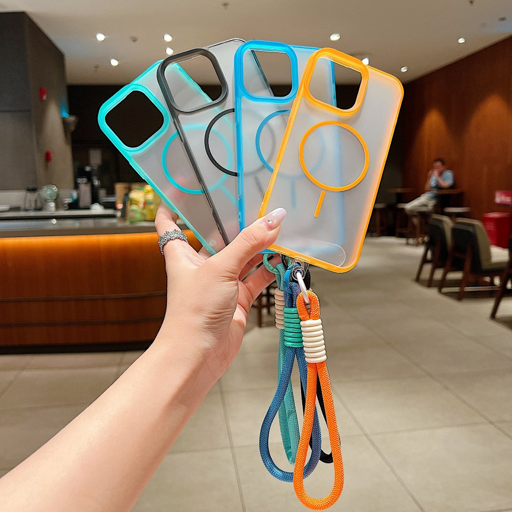 Jelly Color Transparent Magnetic Charging Phone Case