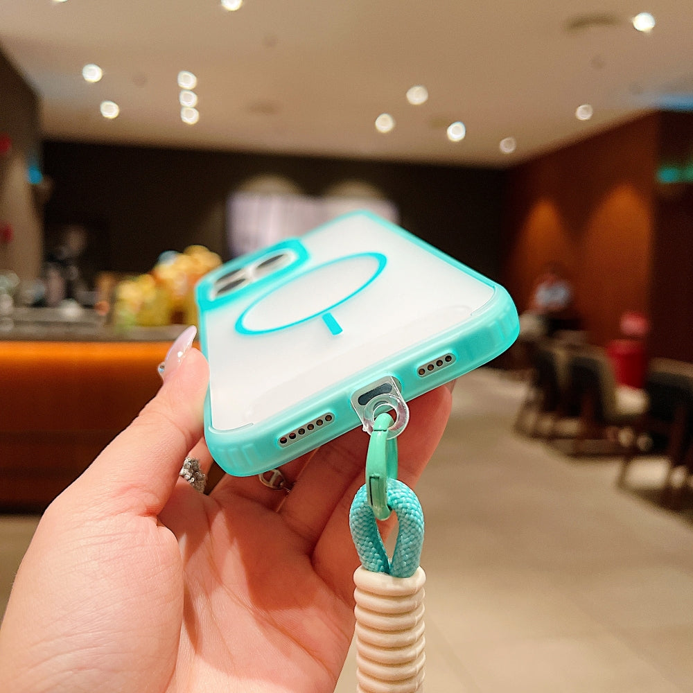 Jelly Color Transparent Magnetic Charging Phone Case