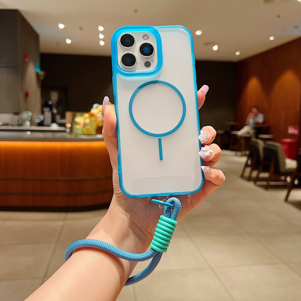 Jelly Color Transparent Magnetic Charging Phone Case