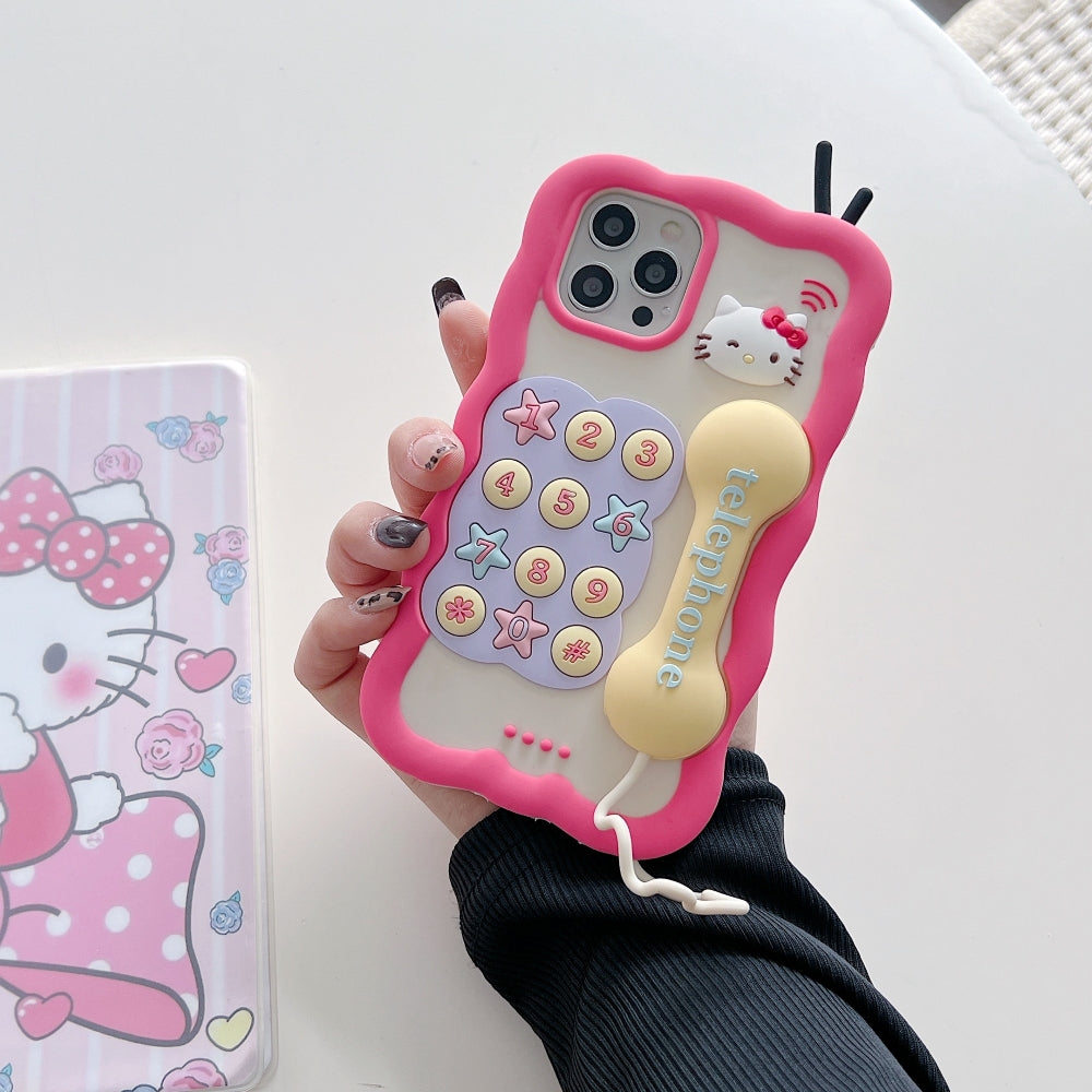Kitty Telephone TPU (Soft) Silicone Phone Case - iPhone 13 Pro Max