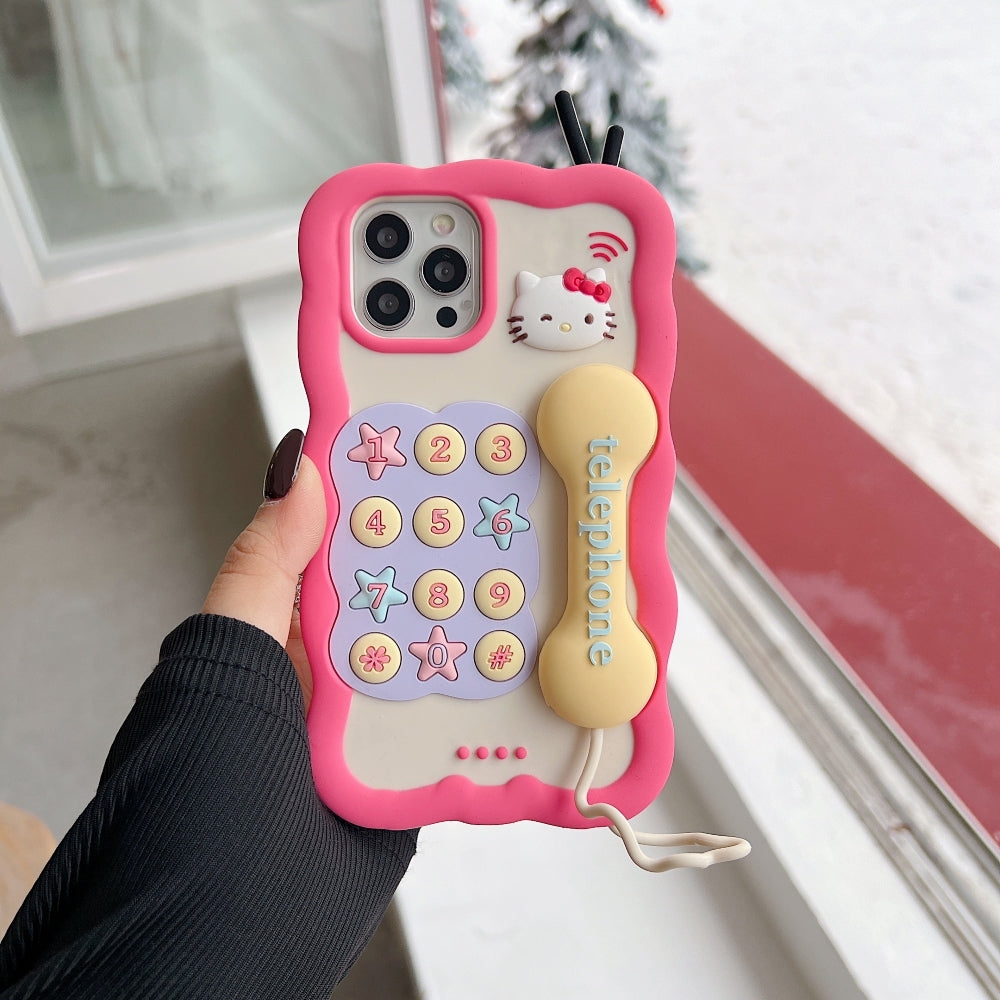 Kitty Telephone TPU (Soft) Silicone Phone Case - iPhone 13 Pro Max