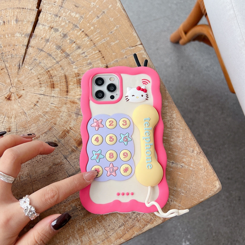 Kitty Telephone TPU (Soft) Silicone Phone Case - iPhone 13 Pro Max