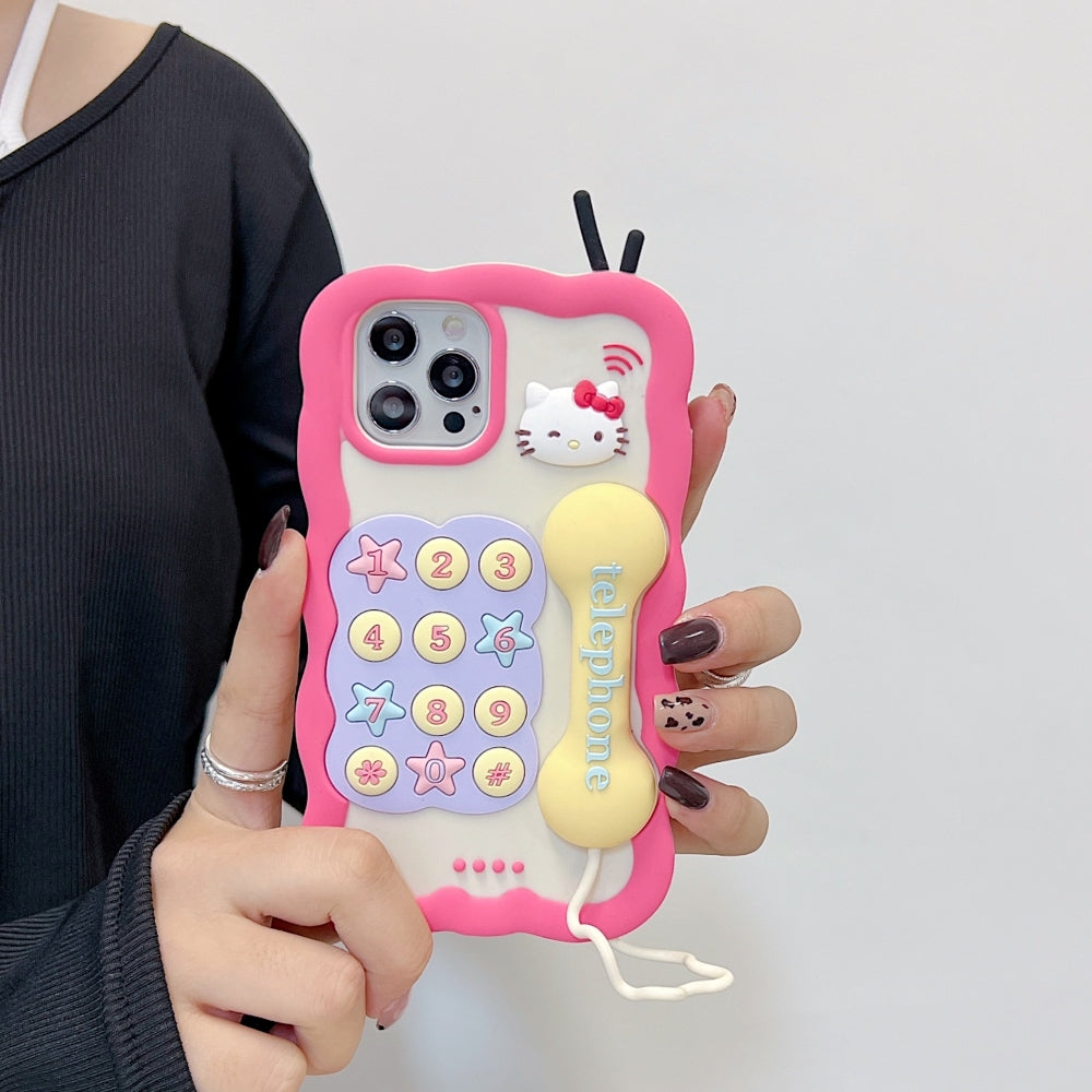Kitty Telephone TPU (Soft) Silicone Phone Case - iPhone 13 Pro Max