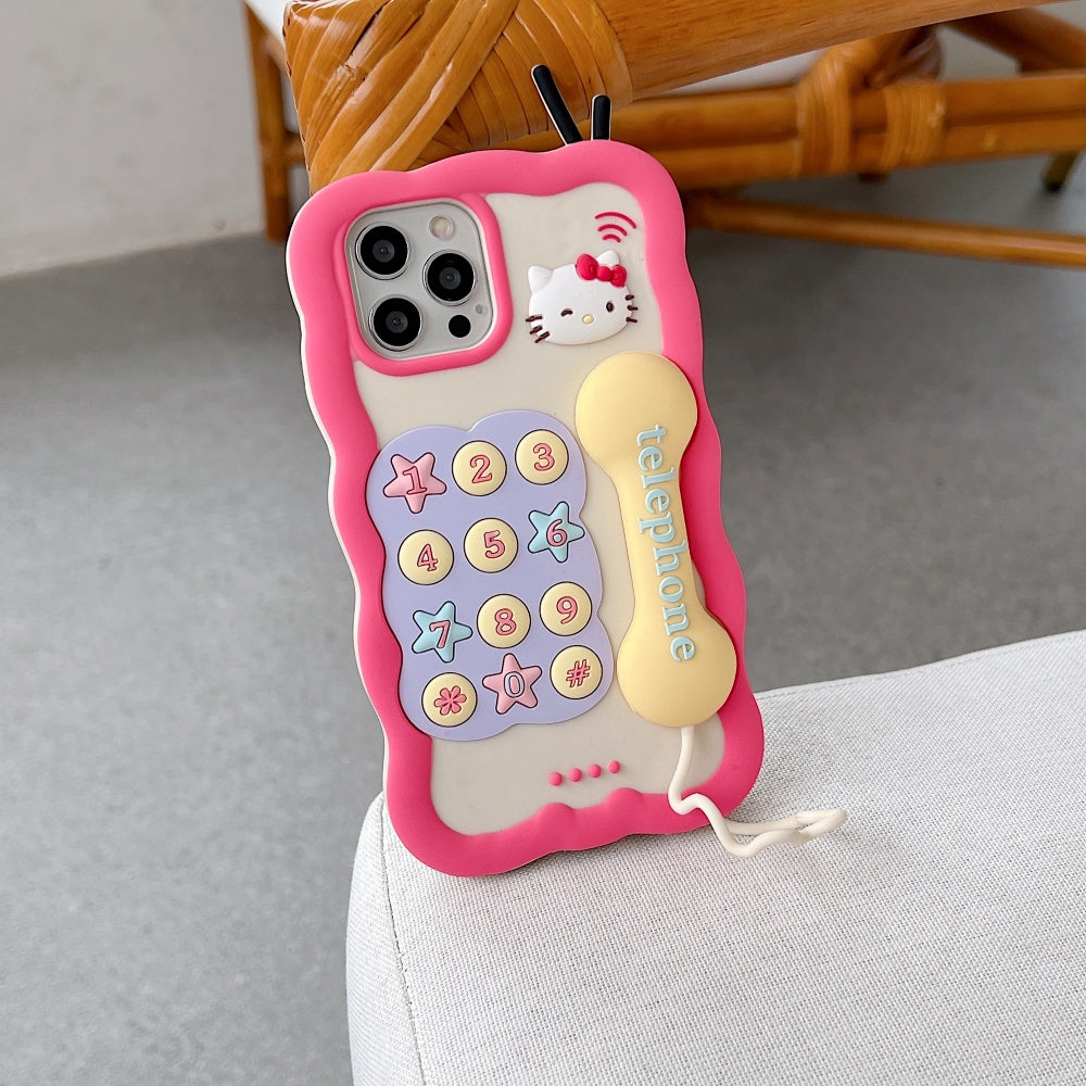 Kitty Telephone TPU (Soft) Silicone Phone Case - iPhone 15