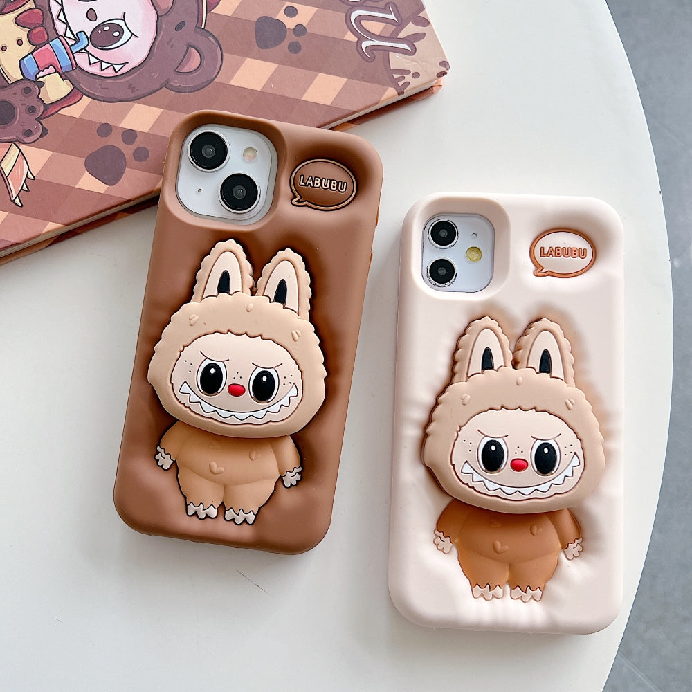 Labubu Character 3D Scalable Silicone Phone Case | Mobile Cover - iPhone 13