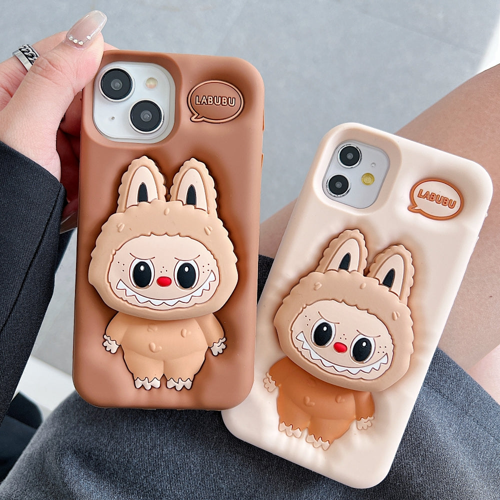 Labubu Character 3D Scalable Silicone Phone Case | Mobile Cover - iPhone 16 Pro