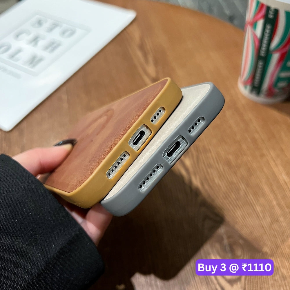 Leather Melded PC (Hard) Phone Case - iPhone 15