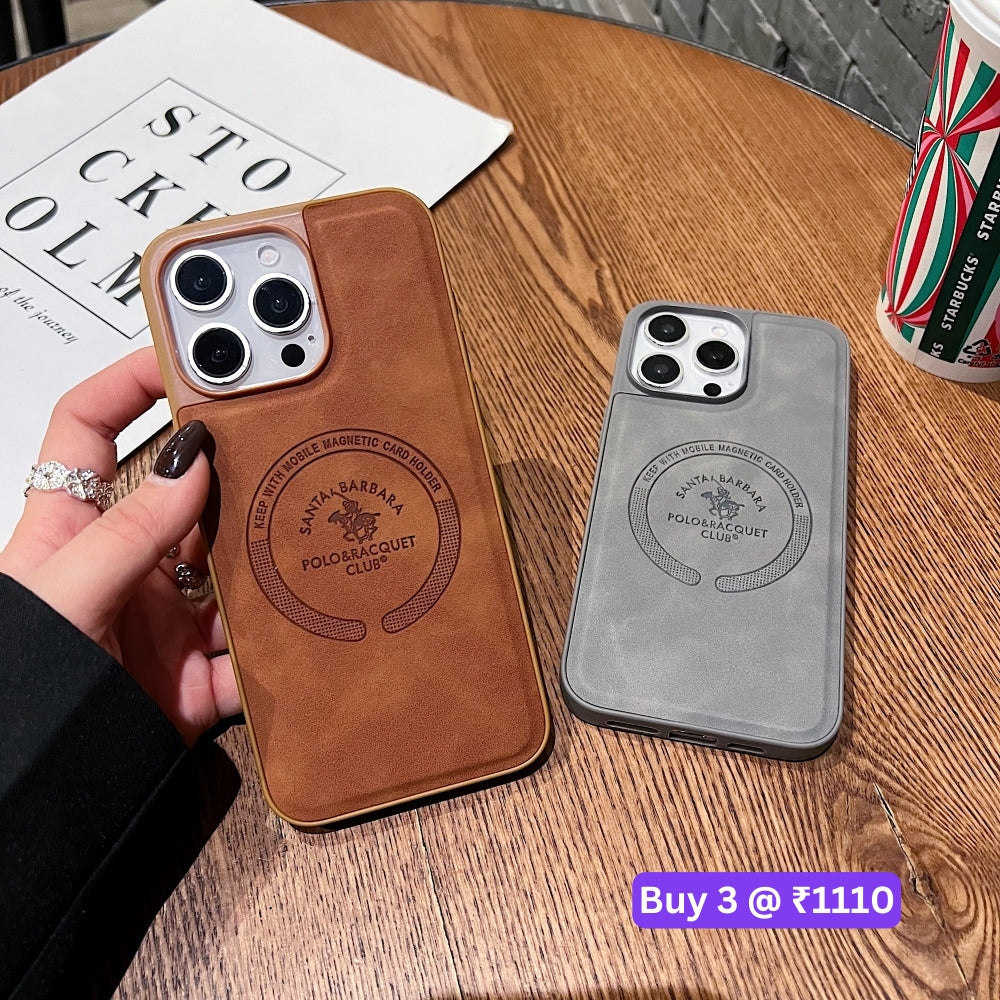 Leather Melded PC (Hard) Phone Case - iPhone 15