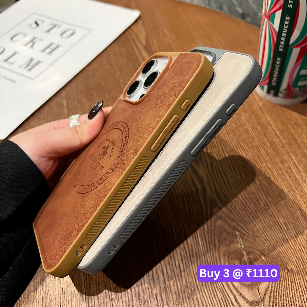 Leather Melded PC (Hard) Phone Case - iPhone 15