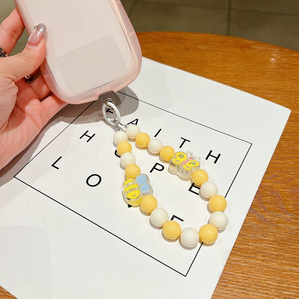Lemon Milk Bead Phone Charms
