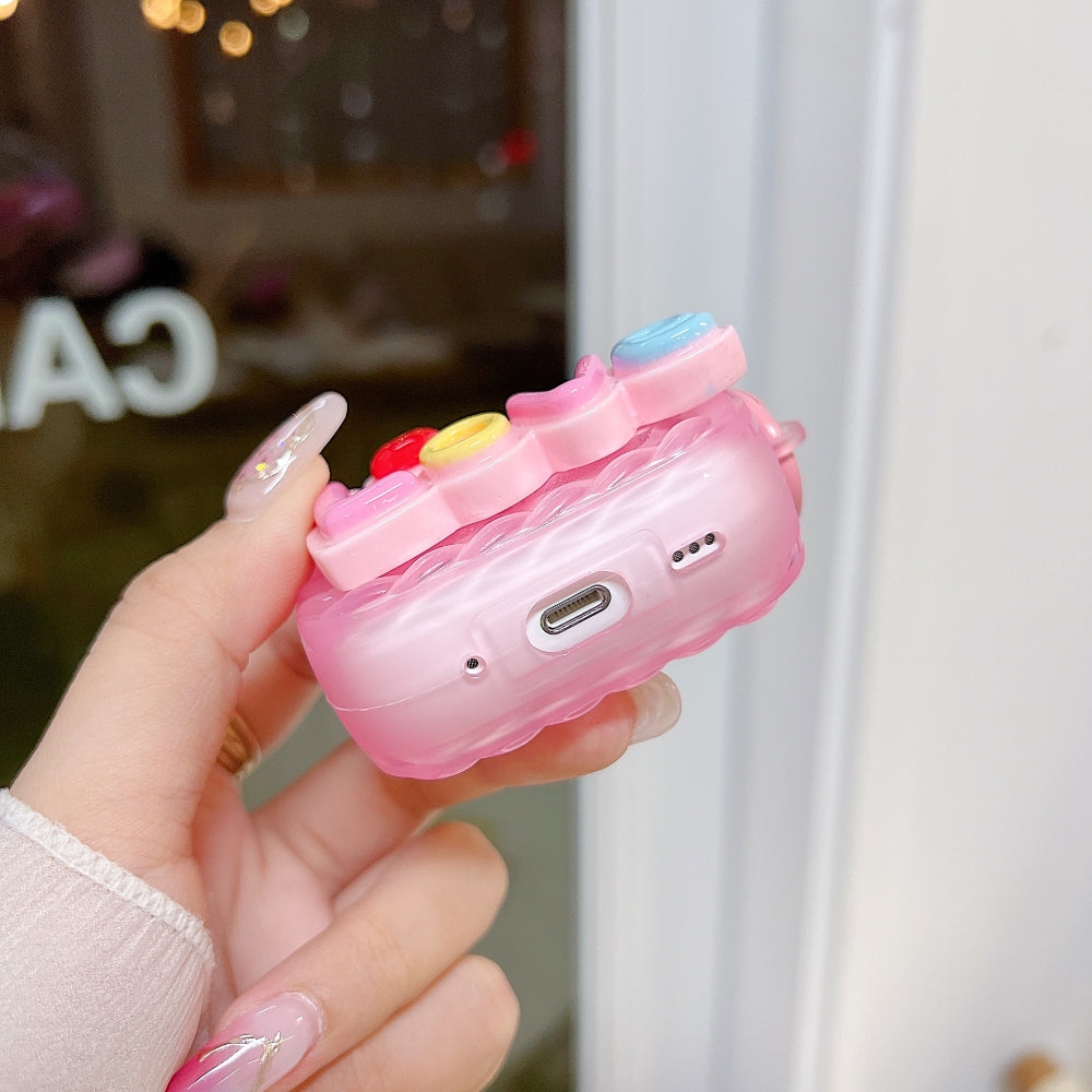 Love Embossed Pattern Case | PC (Hard) Case with Keychain Hook for Airpod Pro 2 | Airpod 3 | Airpod 4