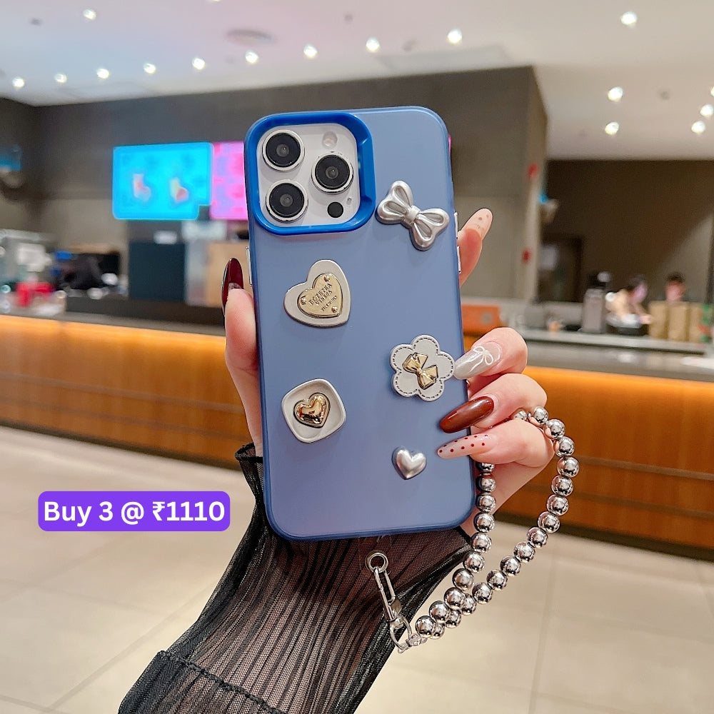 Love Bow Charm Fashionable Protective PC (Hard) Phone Case - iPhone 16