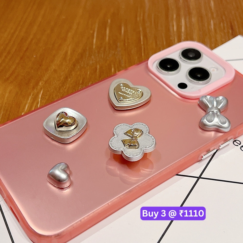 Love Bow Charm Fashionable Protective PC (Hard) Phone Case - iPhone 16