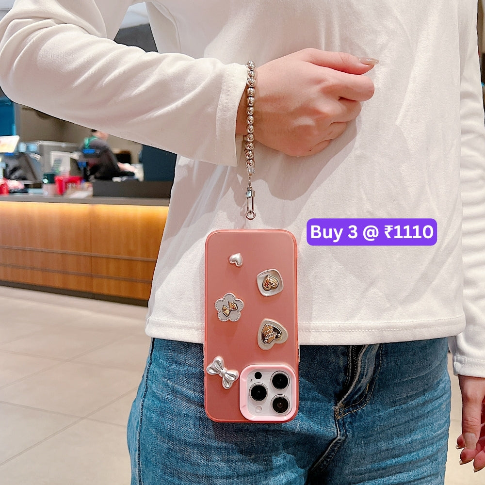 Love Bow Charm Fashionable Protective PC (Hard) Phone Case - iPhone 16