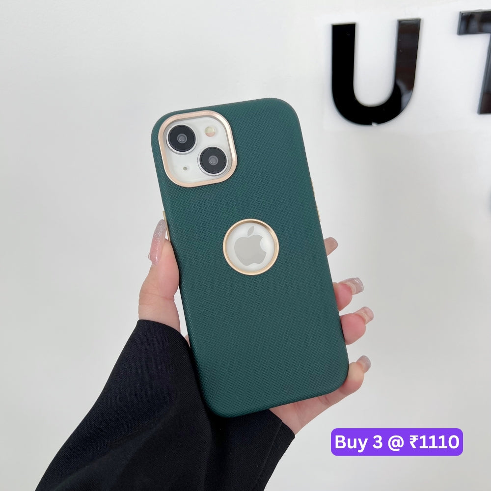 Luxurious PC (Hard) Electroplated Phone Case with Logo Cut - iPhone 14 Plus